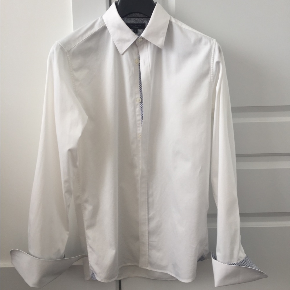 Ted Baker Men’s Dress Shirt with Blue Prints